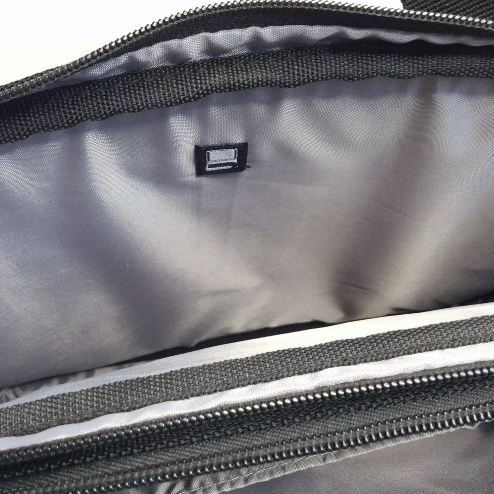 Black Travel soft Laptop Messenger Bag TUARI Briefcase Shoulder Strap Padded